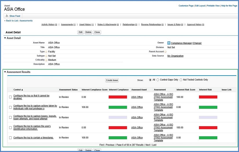 GRC (Governance, Risk, and Compliance) cloud solution screenshot 7